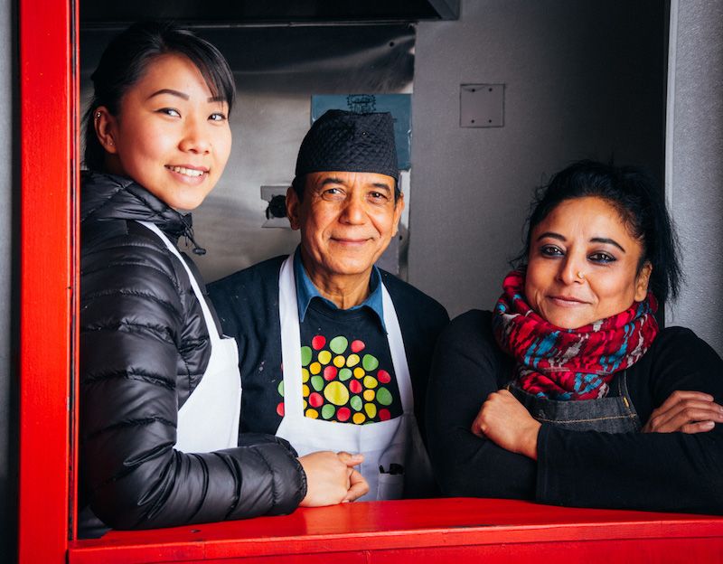 Bini’s Kitchen family and Chef-owner Bini Pradhan