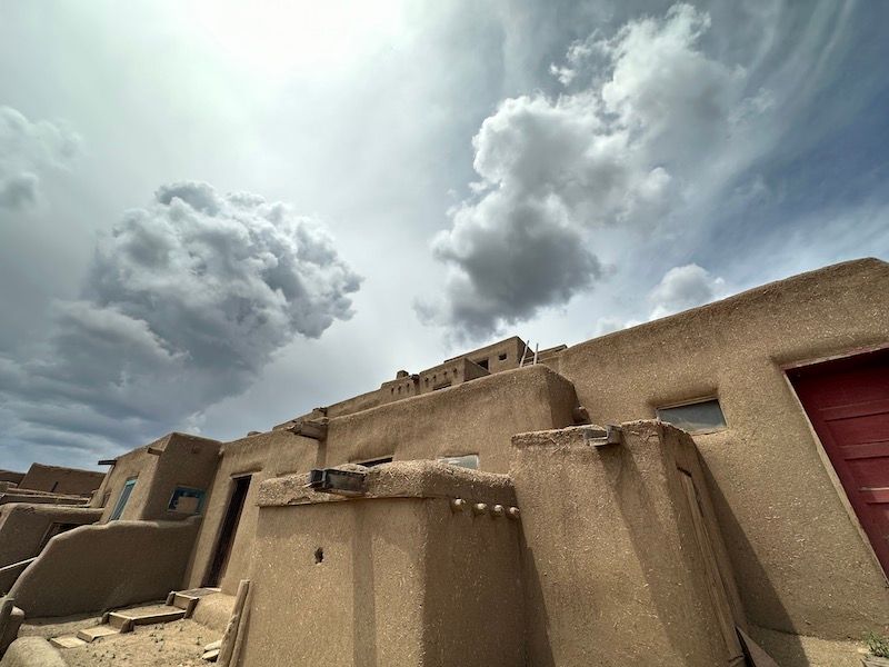 Taos Pueblo and clouds