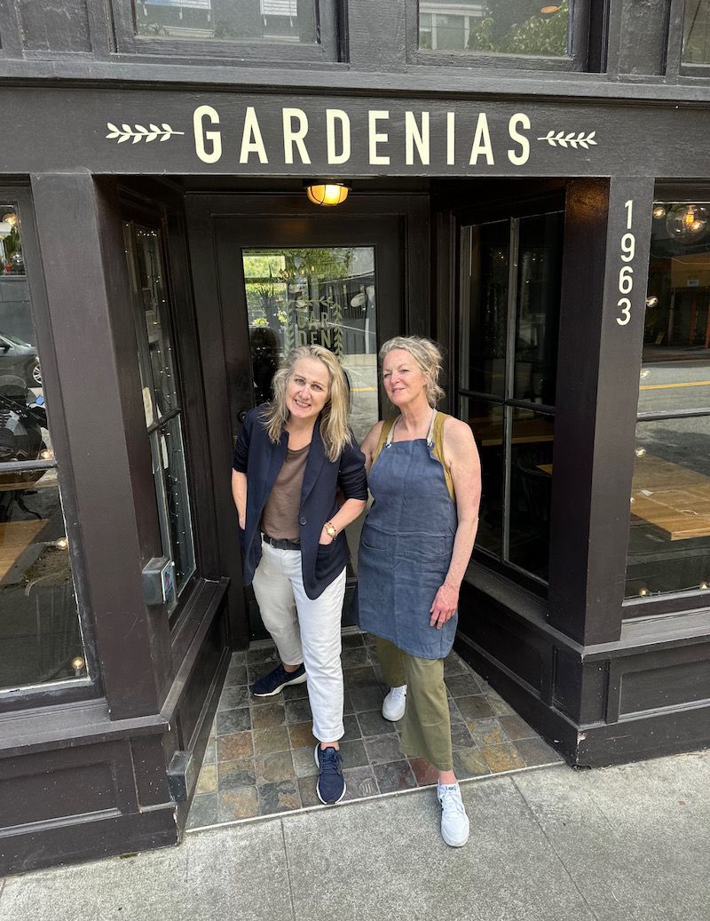 Margie Conrad and Dana Tommasino of gardenias