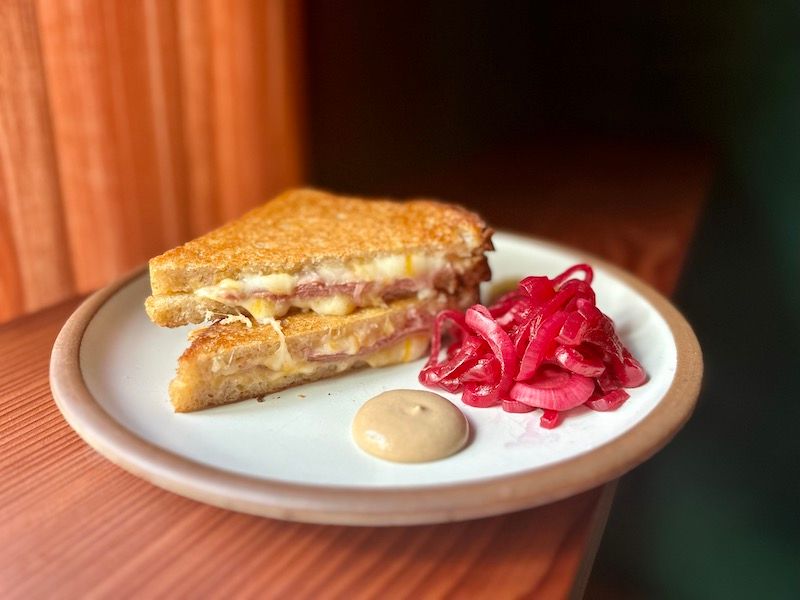 grilled cheese with Olympia Provisions ham.