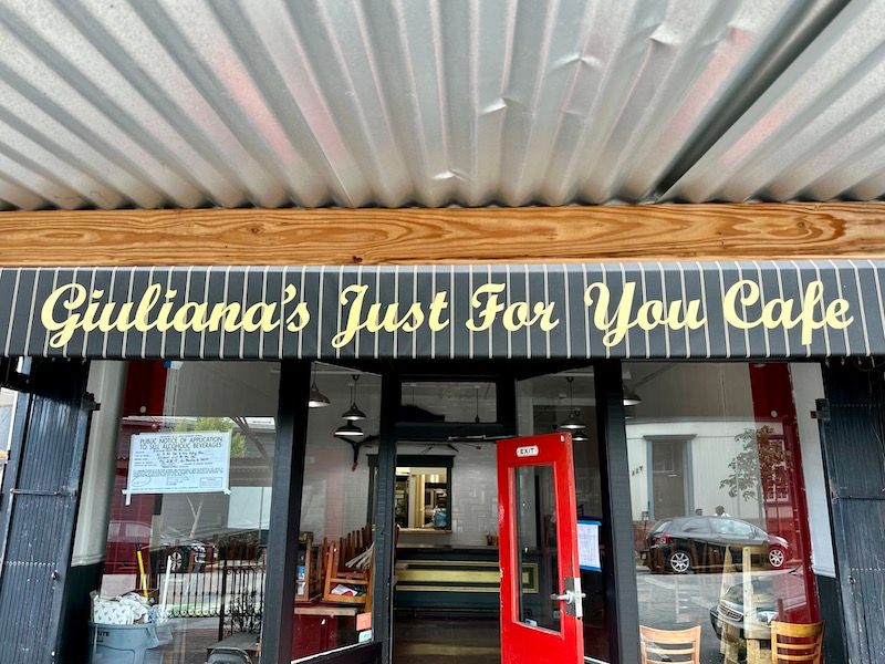 exterior of the upcoming Giuliana’s Just for You Cafe