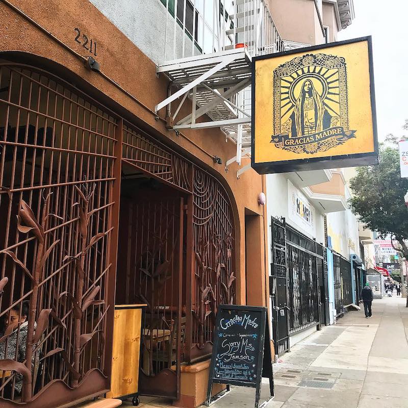 exterior of Gracias Madre on Mission Street