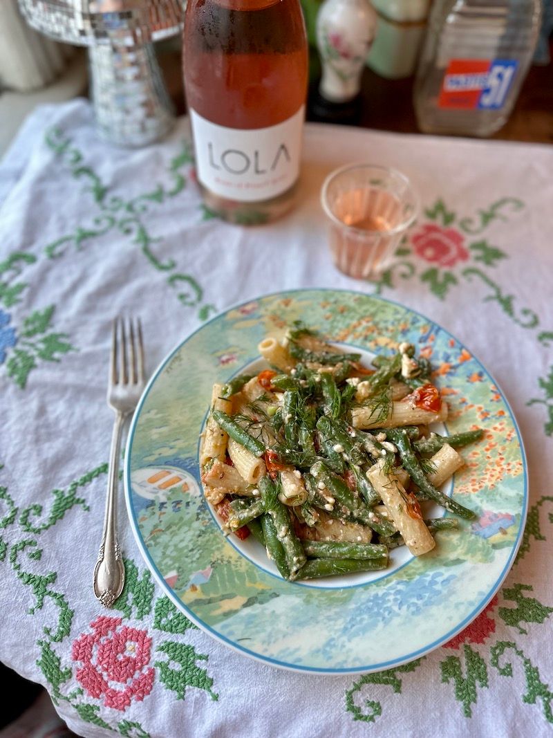 Green Bean Pasta with Feta and Dill