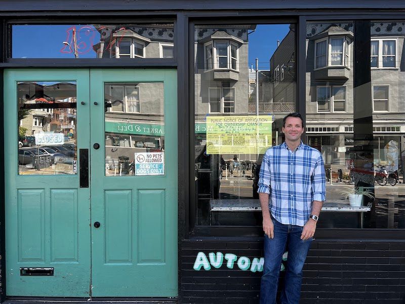 Early to Rise founder and chef Andrew McCormack in front of his future home.