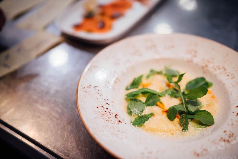 Judy Rodgers' ricotta gnocchi with cress and nasturtium leaves