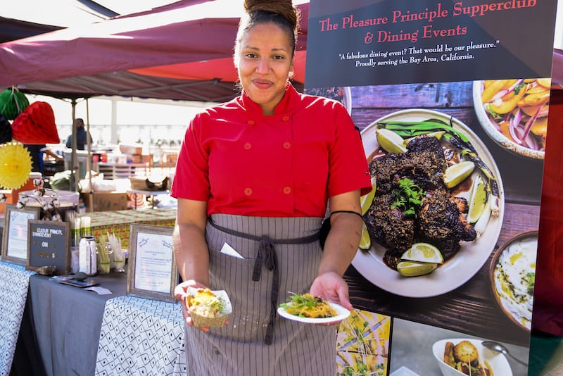The Pleasure Principle Supper Club, offering Caribbean sauces, patties, and more