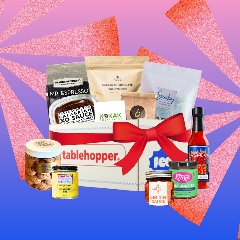 12 tasty items in the tablehopper taste of sf holiday gift box with feed