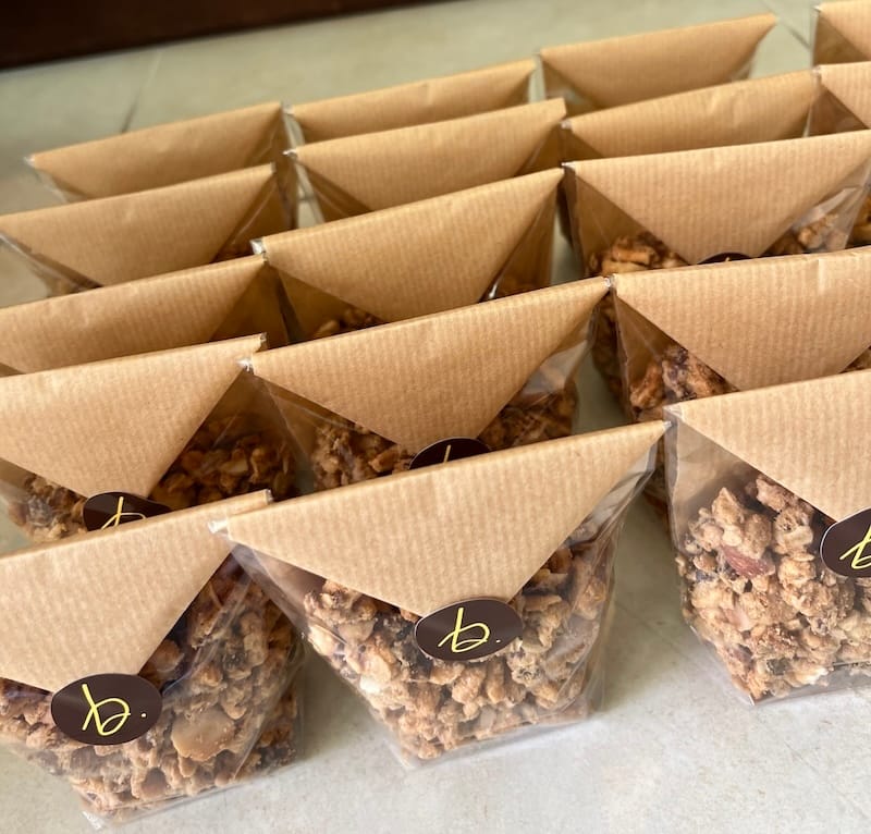 crunchy clustery granola from b. Patisserie 