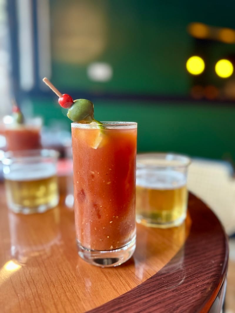 Bloody Mary with a beer back