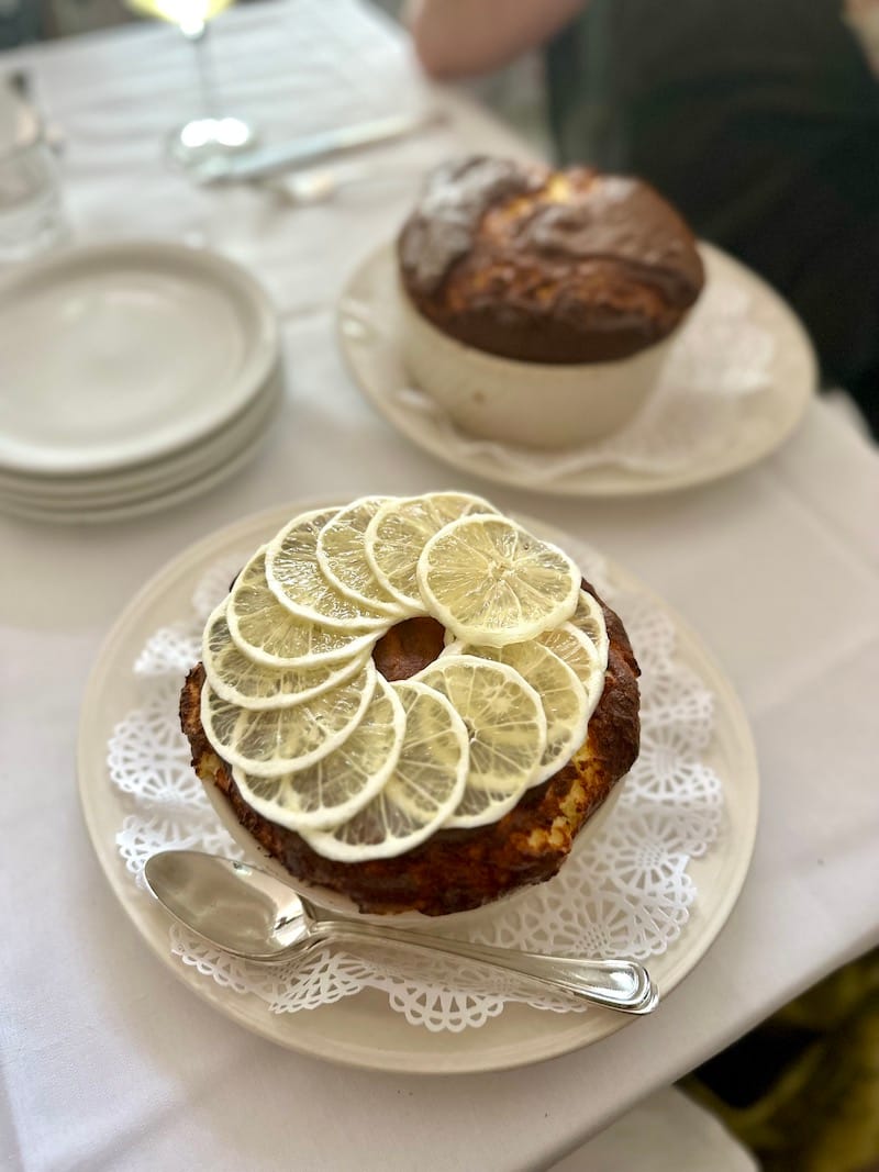 The lobster soufflé at Cafe Jacqueline. Photo: © tablehopper.com.