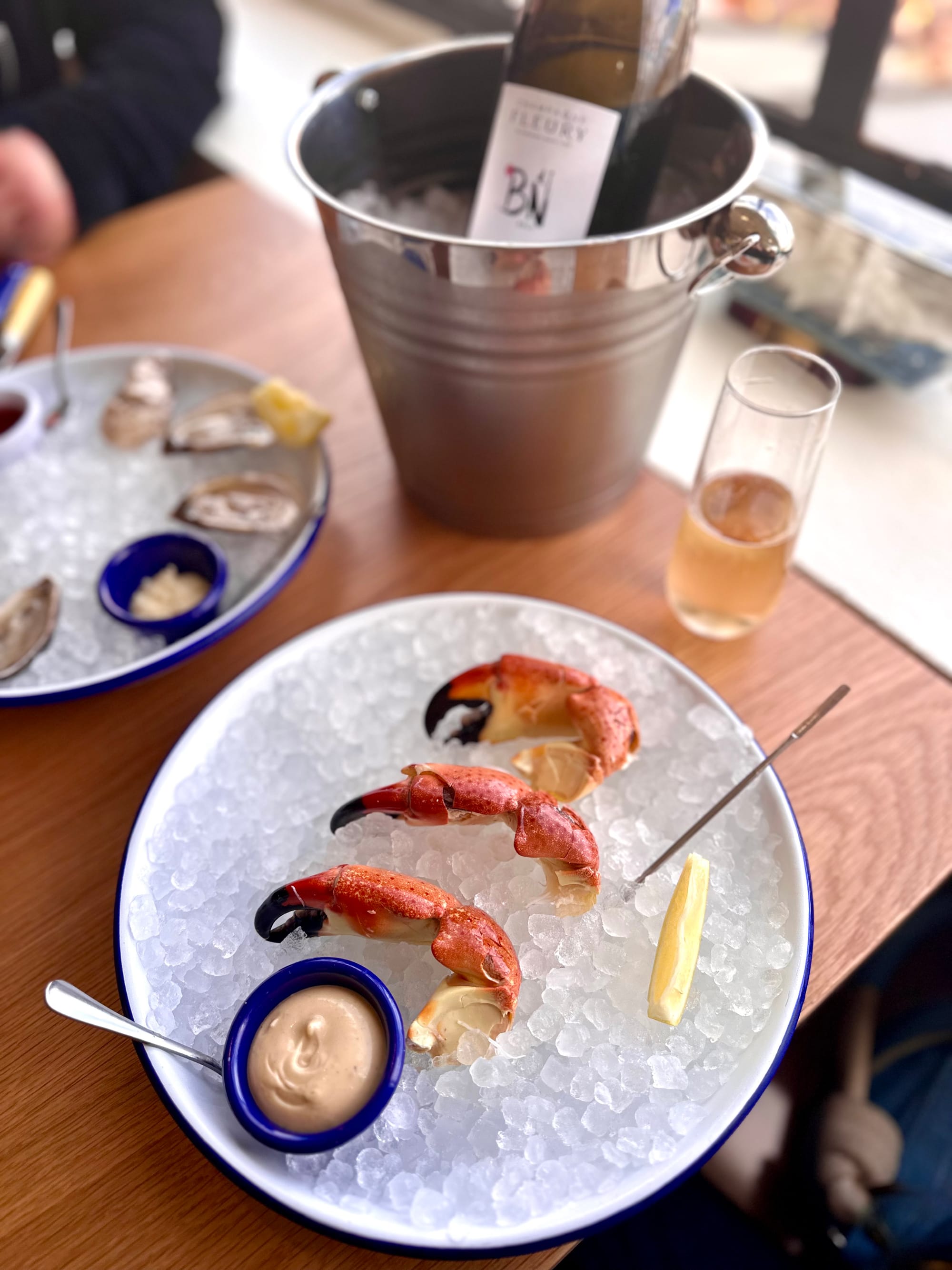 Everyone is talking about the lobster rolls at the new Broad Street Oyster Co., but how about some stone crab claws? Photo: © tablehopper.com.