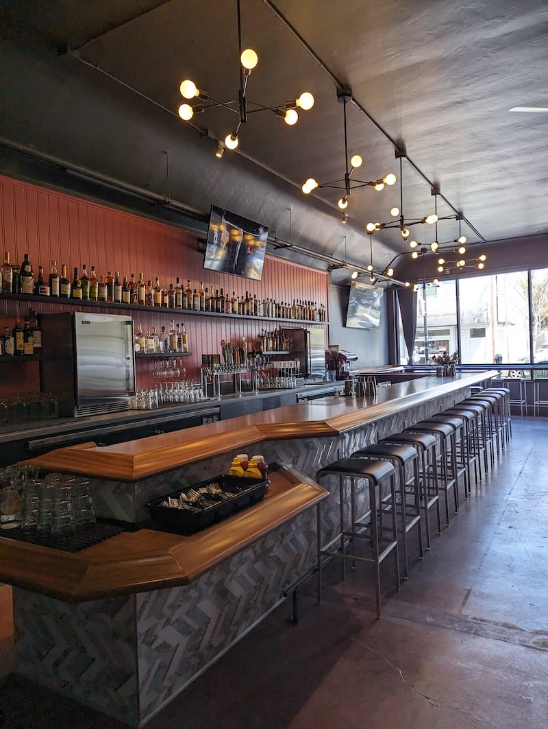 The custom bar at Out the Road. Photo courtesy of Out the Road.