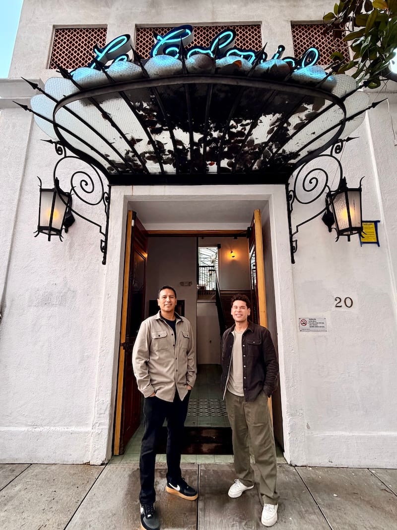 The new owners of the iconic 20 Cosmo Place, Jose Natividad and Juan Loredo. Photo: © tablehopper.com.