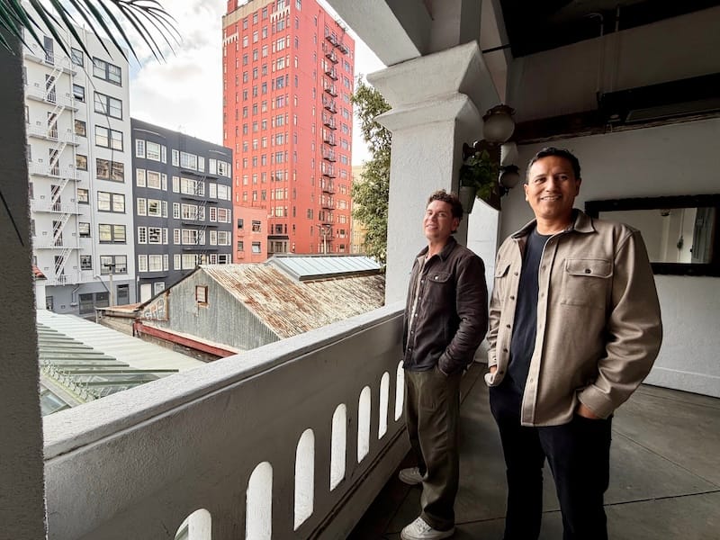 Juan and Jose on the second-level balcony. Photo: © tablehopper.com.