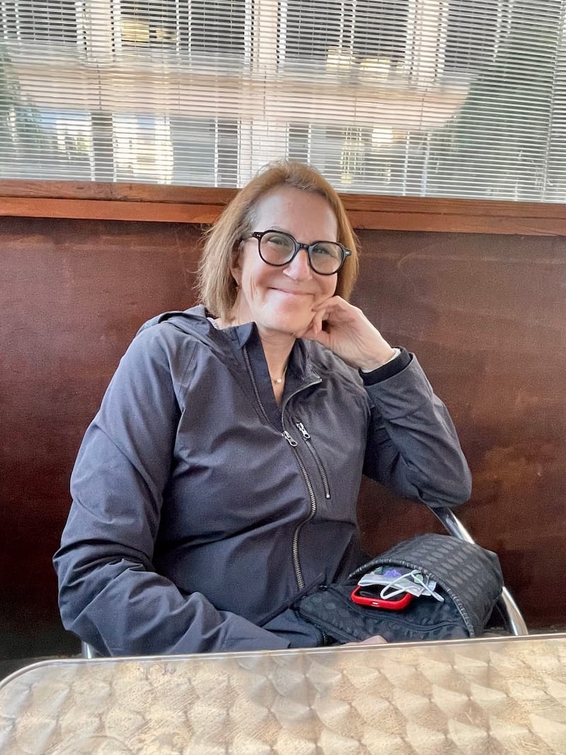 Lunch with Carole at Daughter’s Diner during the pandemic (2021). Photo: © tablehopper.com.