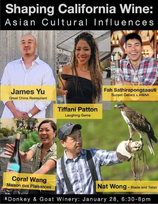 A wine panel and tasting at Donkey & Goat Winery on January 28th.