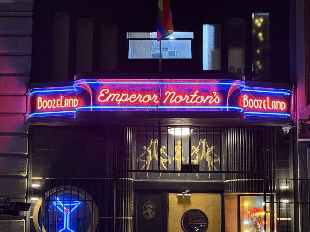 The snazzy new neon at Emperor Norton’s BoozeLand. Yelp photo by Louis S.