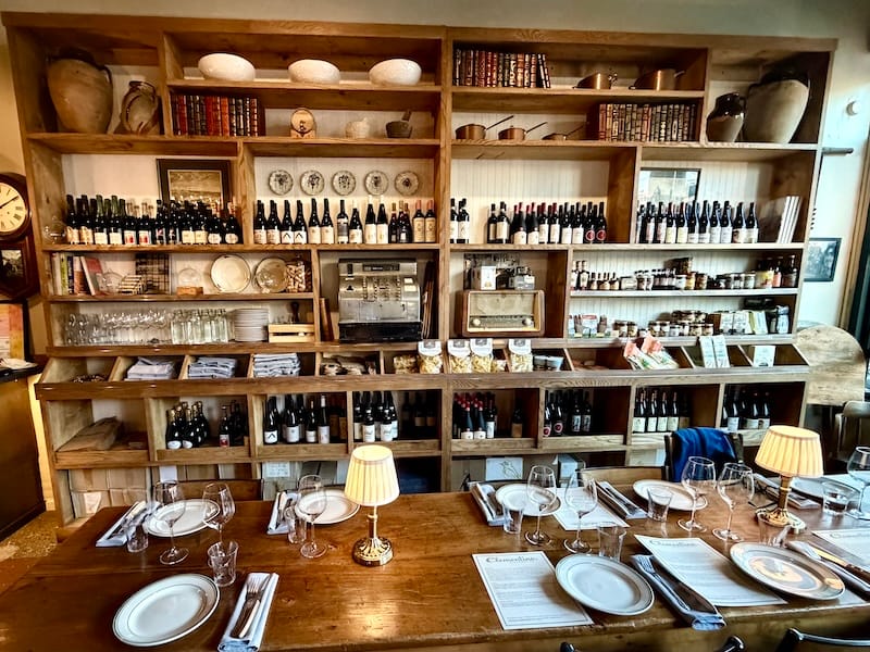 The front communal table and retail offering. Photo: © tablehopper.com.