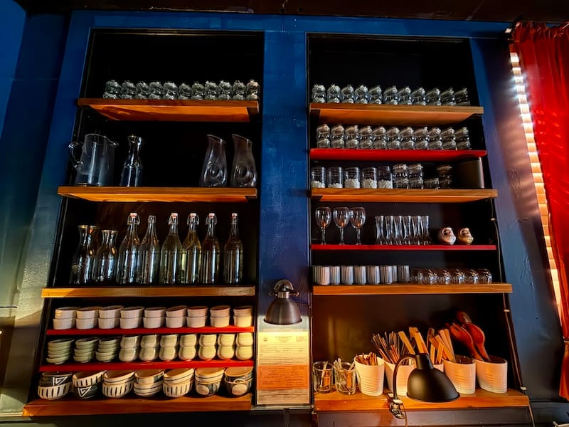 The shelves are stocked and getting ready for dinner service. Photo: © tablehopper.com.