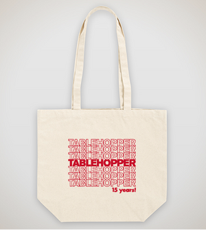This week's tablehopper: it's in the bag.